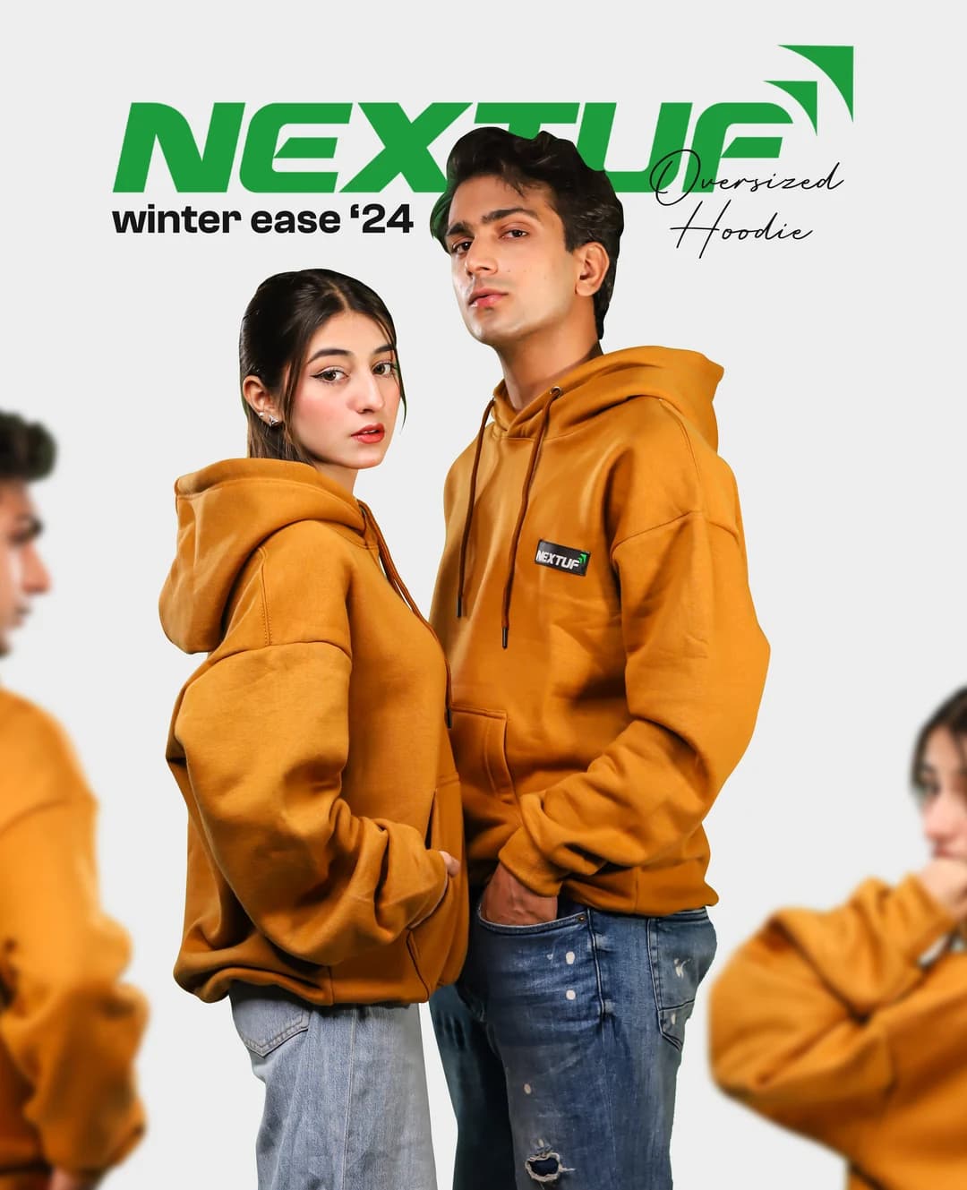 Yellow hoodie fashion static ad creative